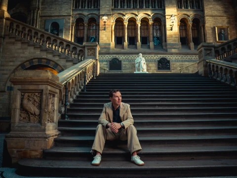 How To Live On Earth 001 Benedict Cumberbatchfilminginthe Natural History Museum London for Howto Liveon Earth Credit Conor Mc Donnell COMPRESSED png