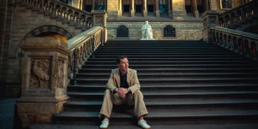 How To Live On Earth 001 Benedict Cumberbatchfilminginthe Natural History Museum London for Howto Liveon Earth Credit Conor Mc Donnell COMPRESSED png